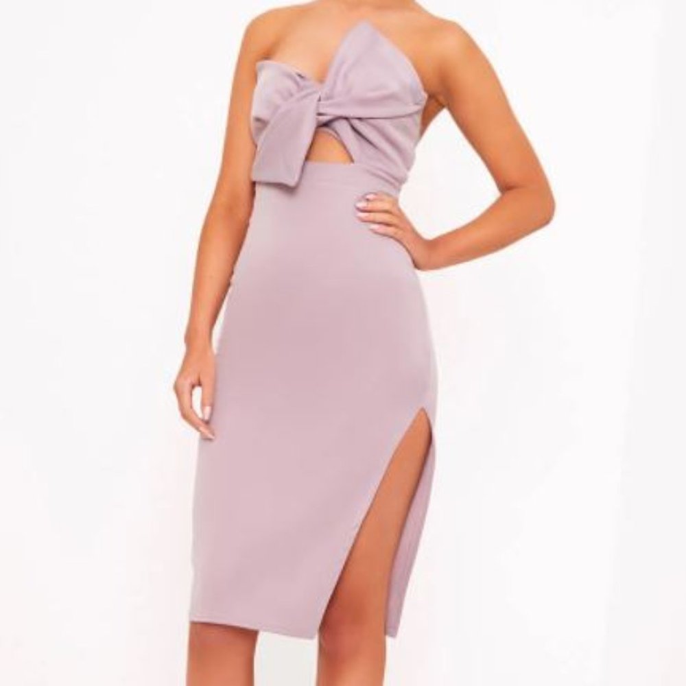 Pretty Little Thing Bow Detail Mid Dress